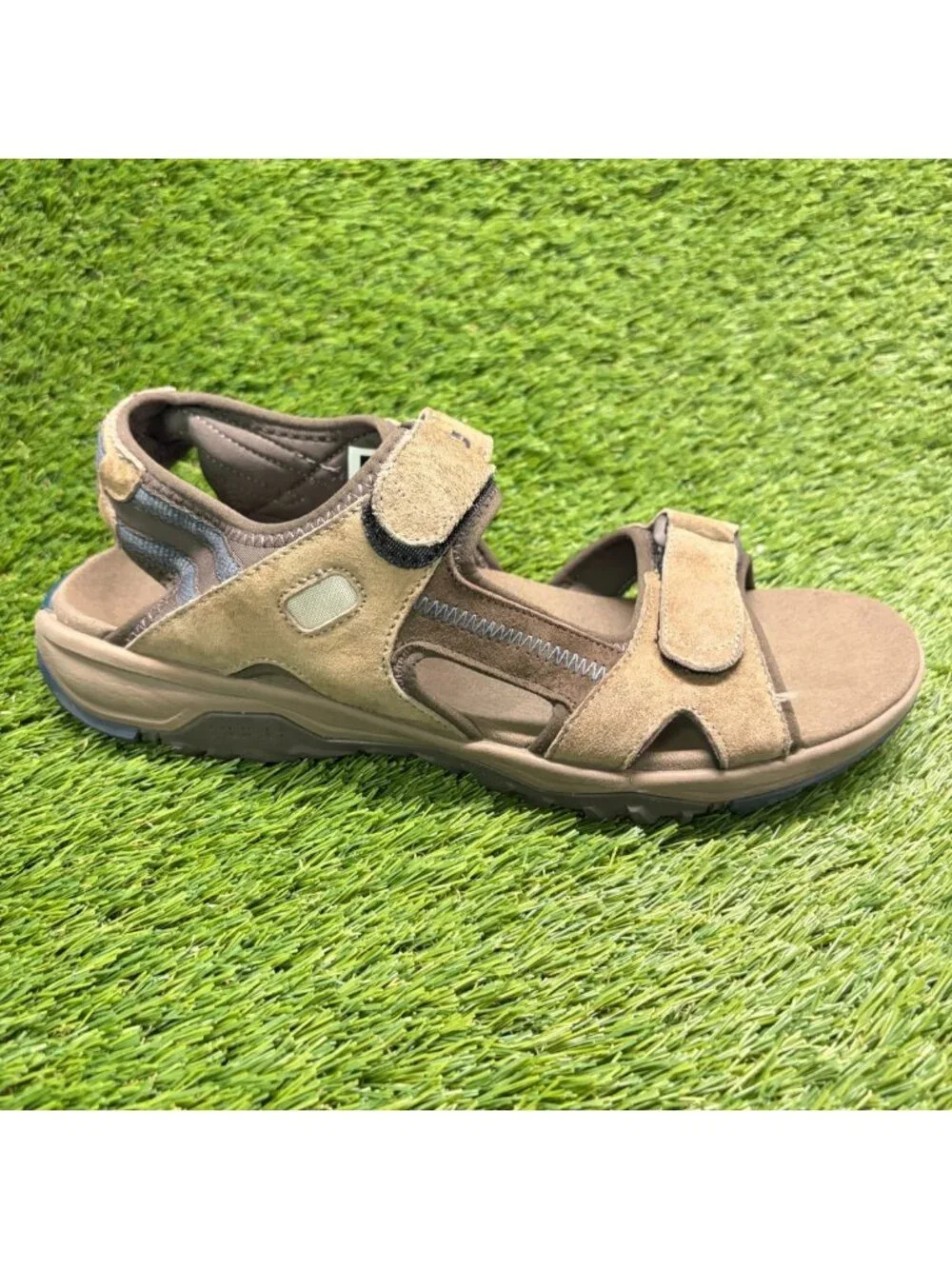 Kuru Tread Mens Size 12 Brown Blue Beach Walking Outdoor Sport Strappy Sandals